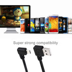 Cavo dati USB 2.0 Micro USB gomito destro 20 cm