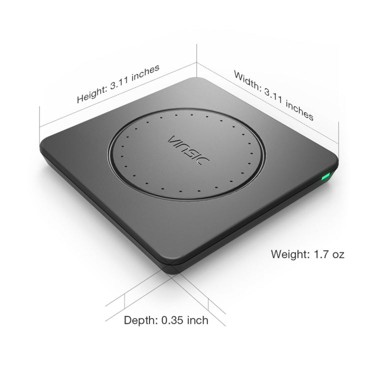 Caricabatterie wireless portatile Vinsic Qi universale
