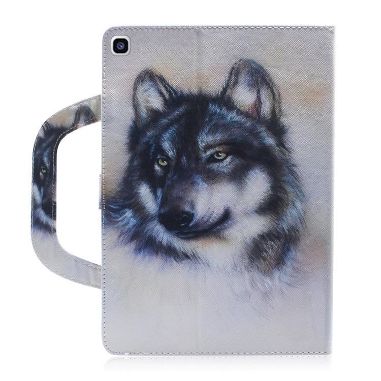 Custodia in pelle con motivo lupo per Galaxy Tab A 8 (2019)