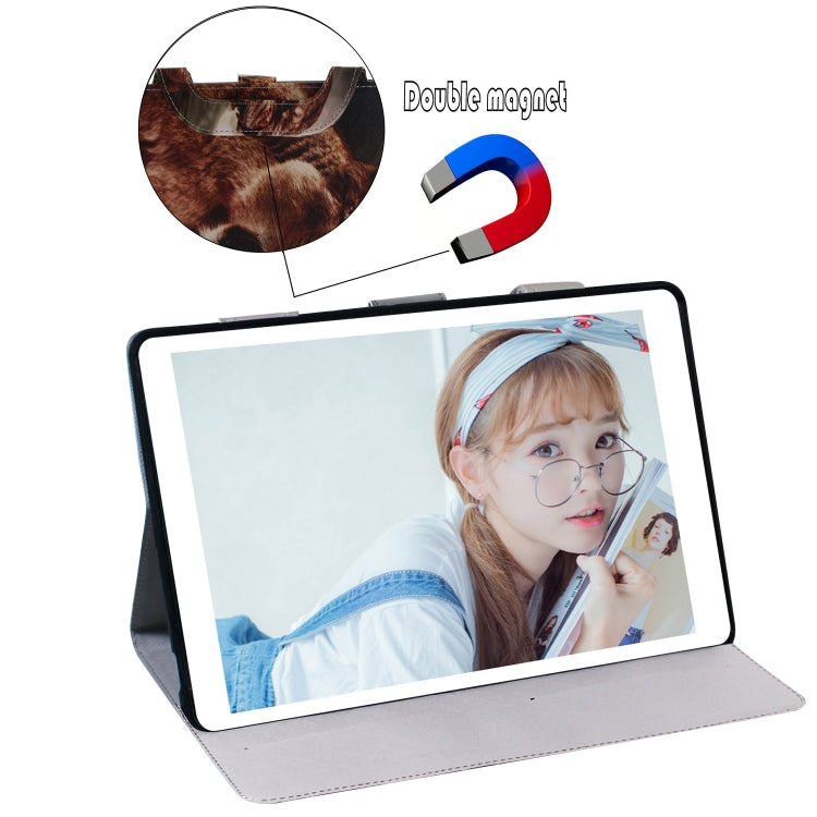 Custodia in pelle con motivo leone per Galaxy Tab S5E 10.5