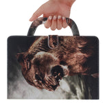 Custodia in pelle con motivo leone per Galaxy Tab S5E 10.5
