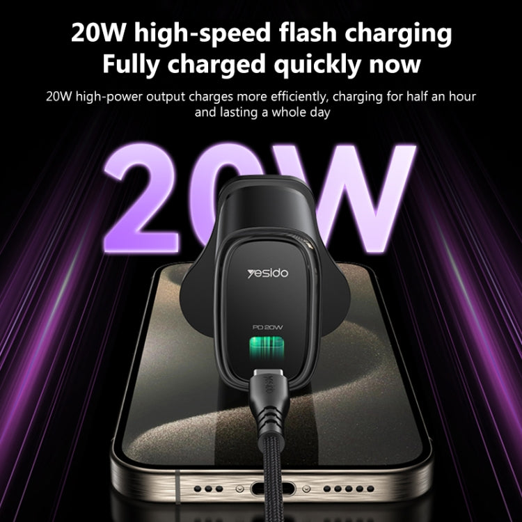 Yesido YC76L Caricatore rapido USB-C 20W con cavo 8 pin
