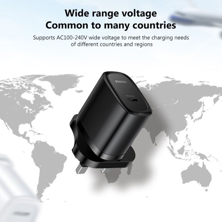 Yesido YC76L Caricatore rapido USB-C 20W con cavo 8 pin