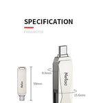 Chiavetta USB OTG 128GB USB-C e USB 3.0 rotante 360°