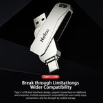 Chiavetta USB OTG 128GB USB-C e USB 3.0 rotante 360°