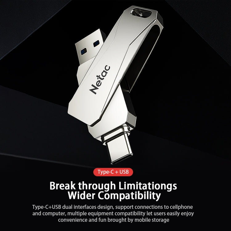 Chiavetta USB OTG 128GB USB-C e USB 3.0 rotante 360°