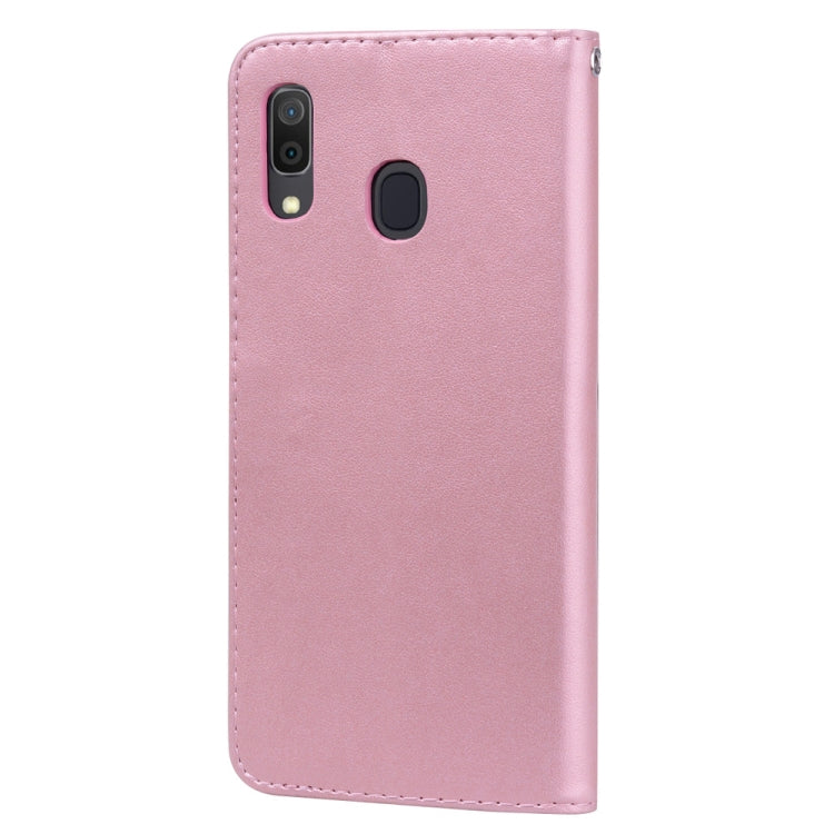 Custodia portafoglio in pelle PU rosa per Galaxy A30 e A20