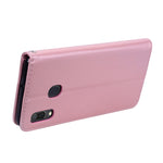 Custodia portafoglio in pelle PU rosa per Galaxy A30 e A20