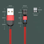 Cavo ricarica magnetico rotante 2m 3A Micro USB