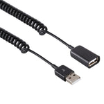 Cavo di ricarica a molla USB maschio a USB femmina 17.5cm