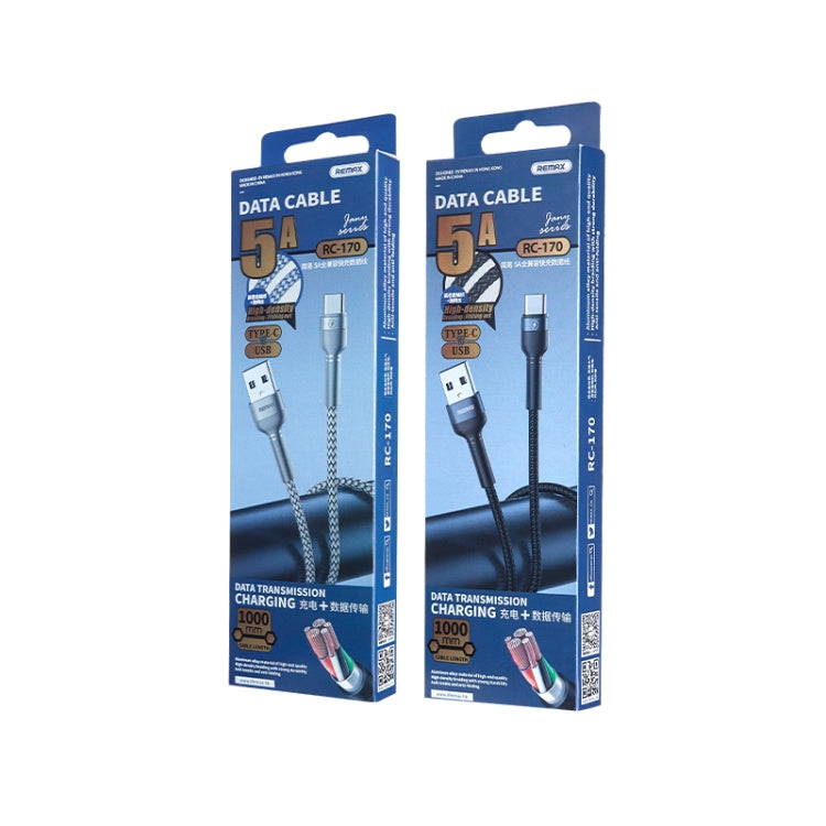 REMAX RC-170 Cavo USB a USB-C 1m 5A lega alluminio