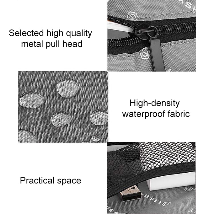 Custodia multifunzionale per accessori con chiusura zip 25x18x8 c