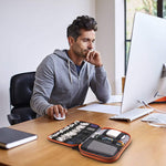 Custodia multifunzionale per accessori con chiusura zip 25x18x8 c