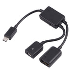 Cavo adattatore OTG Micro USB da 1 a 2 porte