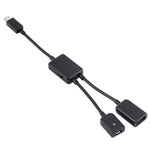 Cavo adattatore OTG Micro USB da 1 a 2 porte