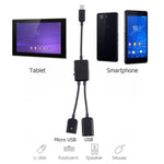 Cavo adattatore OTG Micro USB da 1 a 2 porte