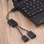 Cavo adattatore OTG Micro USB da 1 a 2 porte
