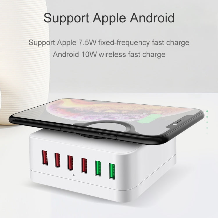 Stazione di ricarica wireless 7 in 1 compatibile Qi