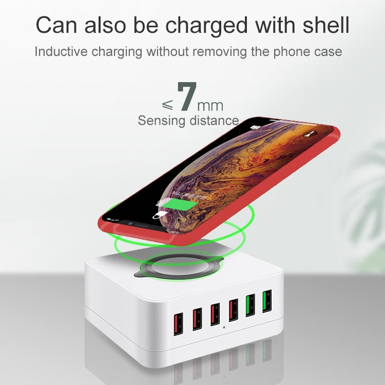 Stazione di ricarica wireless 7 in 1 compatibile Qi
