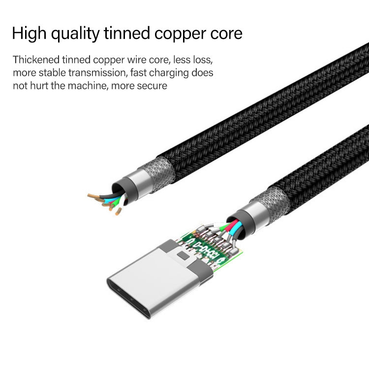 Cavo USB-C maschio a USB-C maschio 60W 1 metro intrecciato