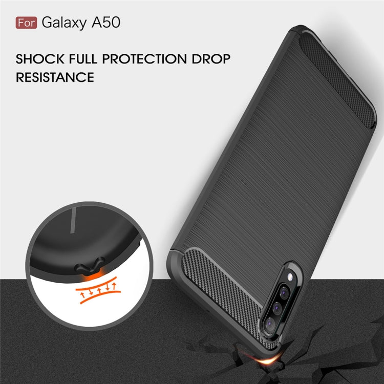 Custodia TPU effetto fibra di carbonio per Samsung Galaxy A50