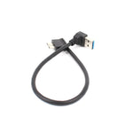 Cavo ricarica USB 3.0 gomito maschio a micro USB 27 cm