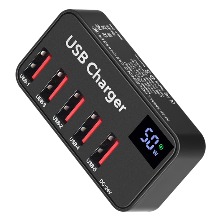 Caricabatterie rapido USB 12V con display digitale
