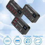 Caricabatterie rapido USB 12V con display digitale