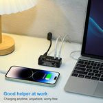 Caricabatterie rapido USB 12V con display digitale