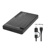 Custodia per disco rigido esterno 2,5" USB 3.0 con cavo 2 in 1