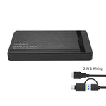 Custodia per disco rigido esterno 2,5" USB 3.0 con cavo 2 in 1