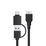 Custodia per disco rigido esterno 2,5" USB 3.0 con cavo 2 in 1