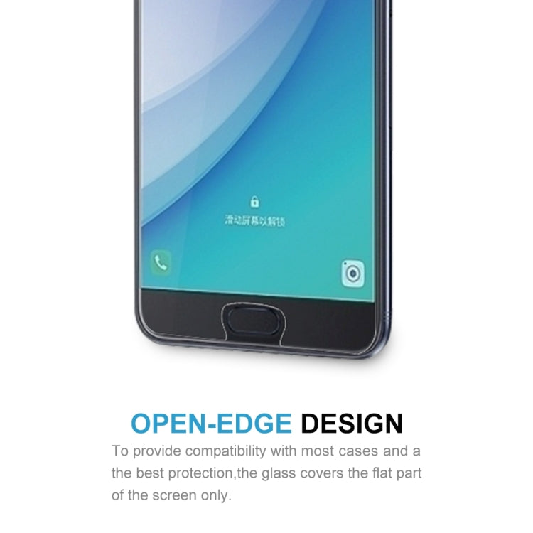 Pellicola in vetro temperato 9H per Galaxy C7 Pro 10 pezzi