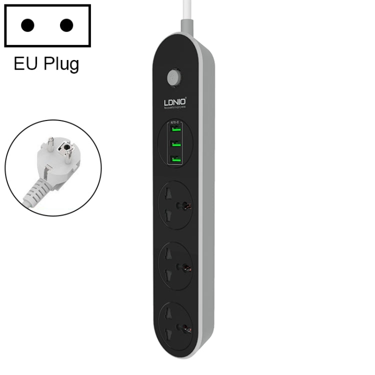 Multipresa da viaggio LDNIO SC3301 con 3 USB e 3 prese