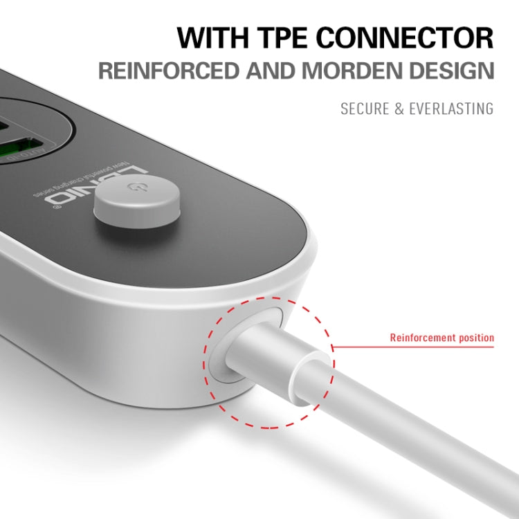 Multipresa da viaggio LDNIO SC3301 con 3 USB e 3 prese - immagine 9