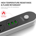 Multipresa da viaggio LDNIO SC3301 con 3 USB e 3 prese - immagine 10