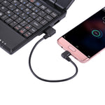 Cavo ricarica USB a micro USB 24 cm con doppio gomito