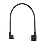Cavo ricarica USB a micro USB 24 cm con doppio gomito