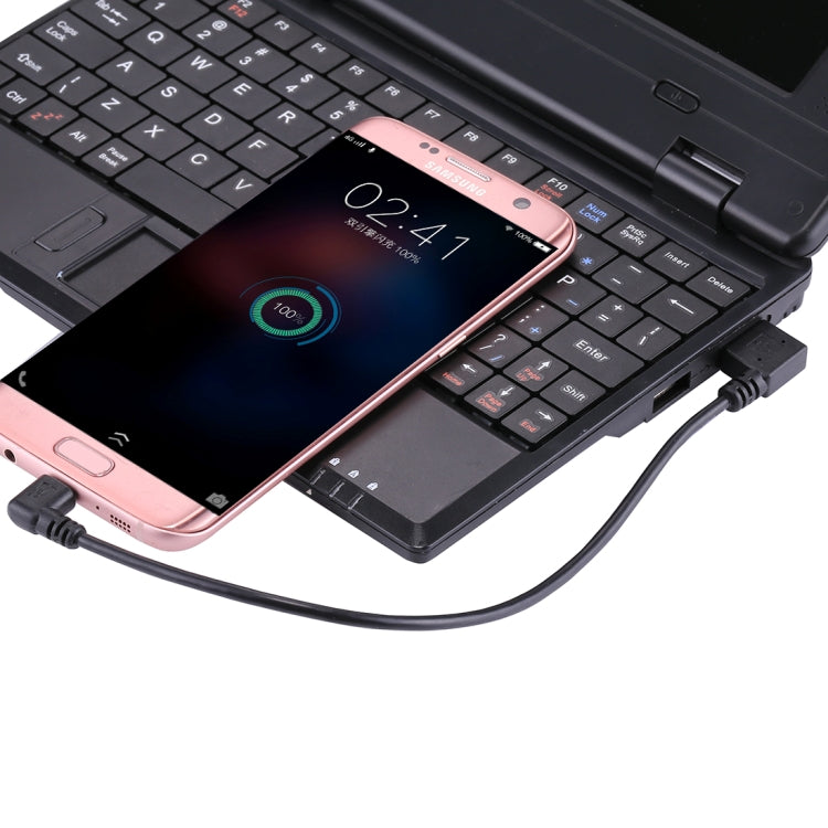 Cavo ricarica USB a micro USB 24 cm con doppio gomito