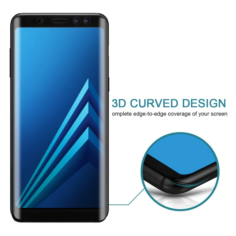 Pellicola vetro temperato per Galaxy A8 (2018) con bordo 3D