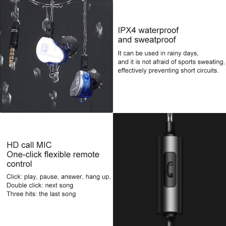 Cuffie intrauricolari QKZ CK9 HiFi per sport