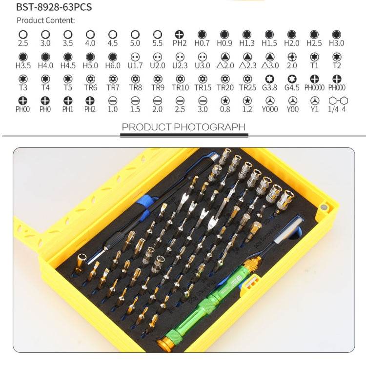 Kit cacciaviti magnetici 63 in 1 per riparare smartphone Apple - immagine 3