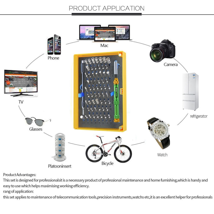 Kit cacciaviti magnetici 63 in 1 per riparare smartphone Apple - immagine 10