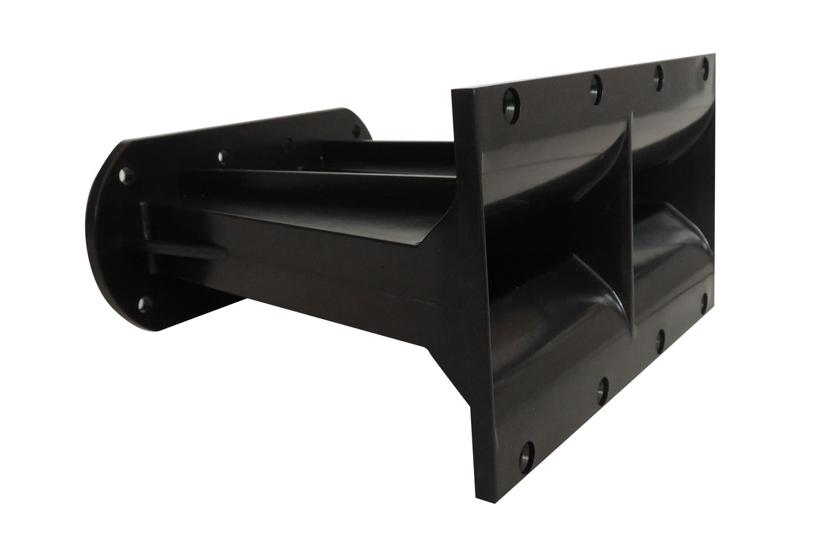 Tromba per doppio tweeter nero 207x185x115