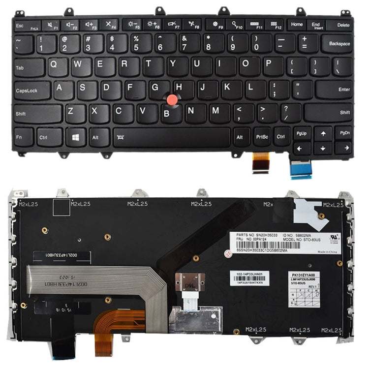 Tastiera di ricambio USA per Lenovo ThinkPad Yoga 260 12,5"