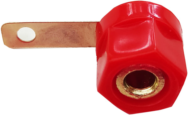 Connettore a banana rosso da panello foro 4mm