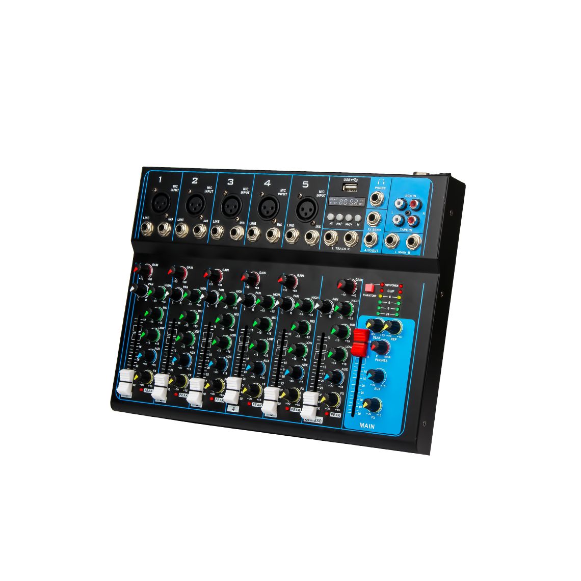 Mixer professionale 4/7 canali Bluetooth/USB/Stereo RCA 8053323553106  F-7 SP522