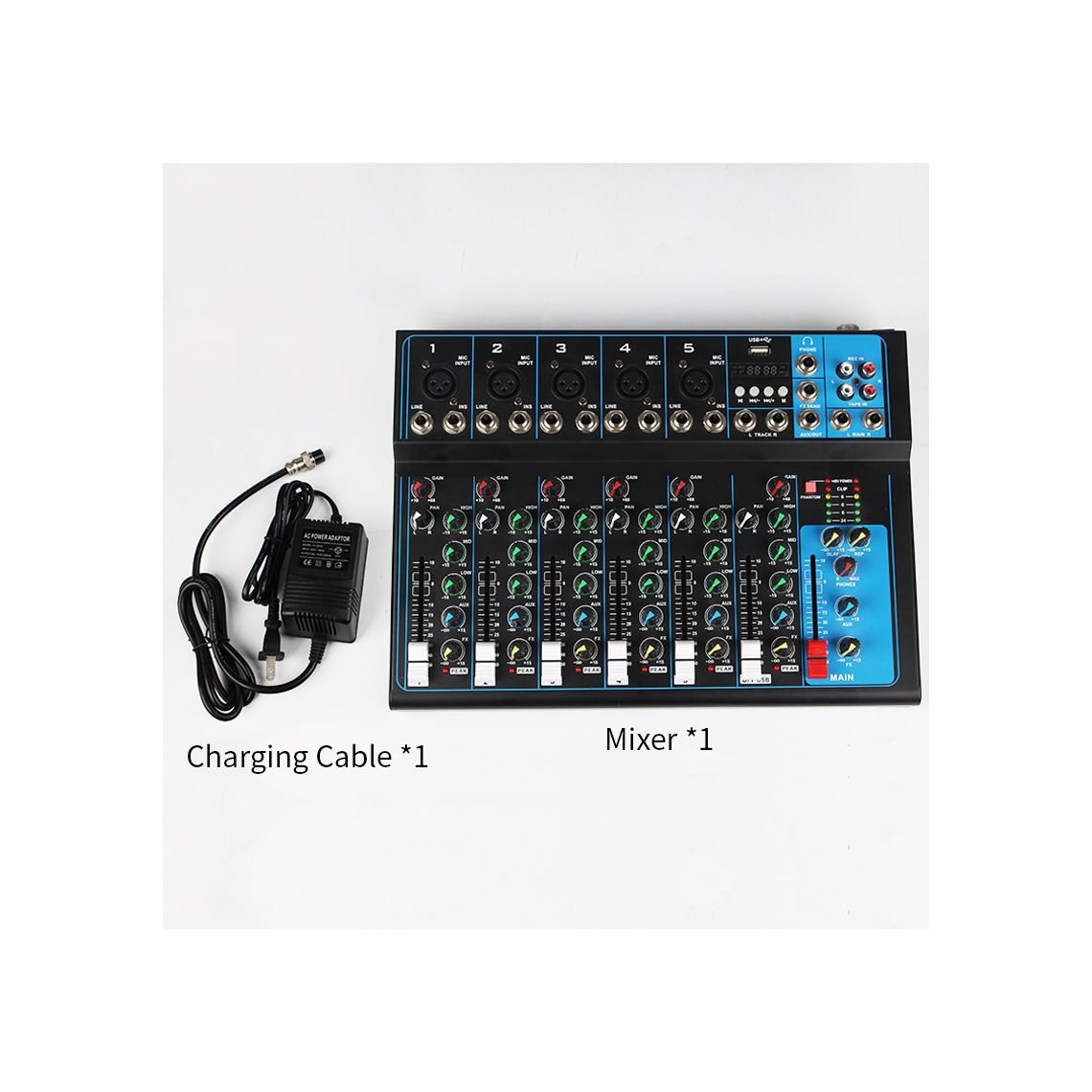 Mixer professionale 4/7 canali Bluetooth/USB/Stereo RCA 8053323553106  F-7 SP522