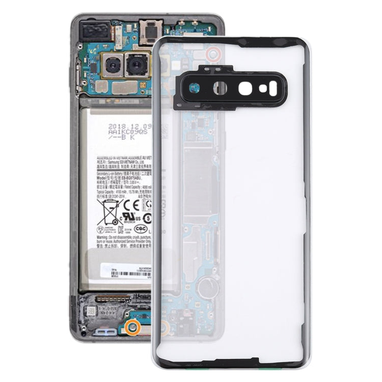 Cover posteriore trasparente Samsung Galaxy S10 con copriobiettivo