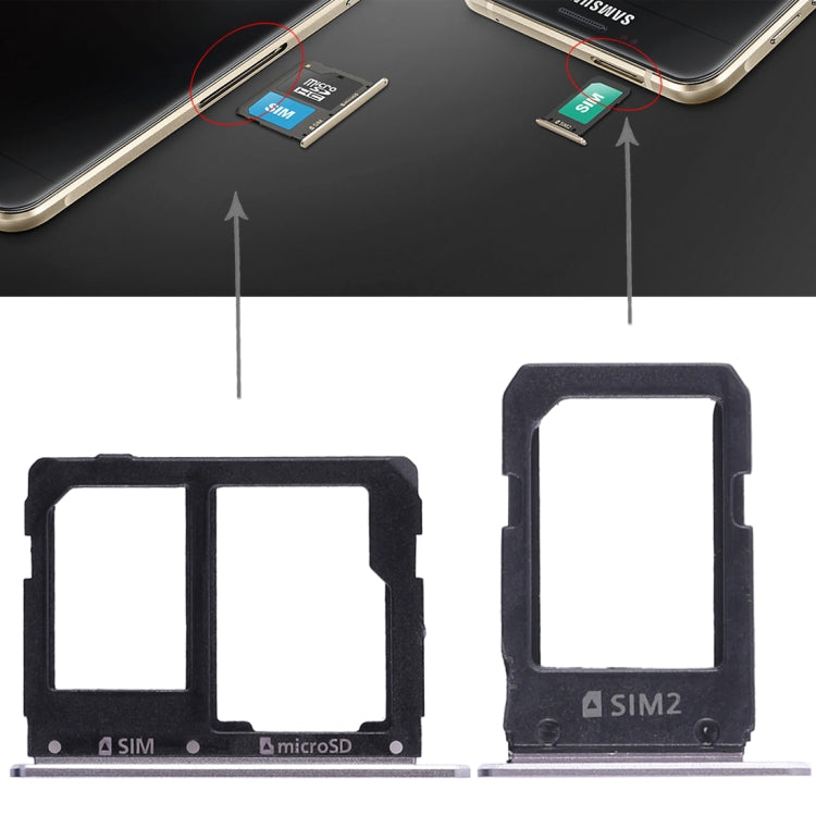 Vassoio SIM e MicroSD per Samsung Galaxy A5/A7 2016 - immagine 6